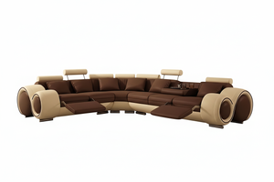 Bouie Leather Sectional with Adjustable Footrest