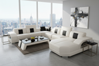 Bozeman Leather Sectional with Shape Chaise