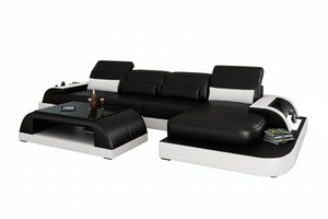 Brosnan Leather Sectional with LED Light