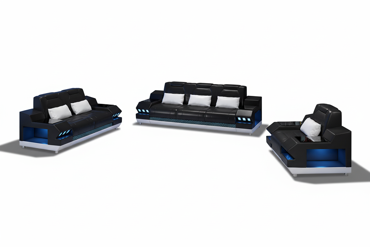 Celsius Modern Leather Sofa Set - Accurate 1