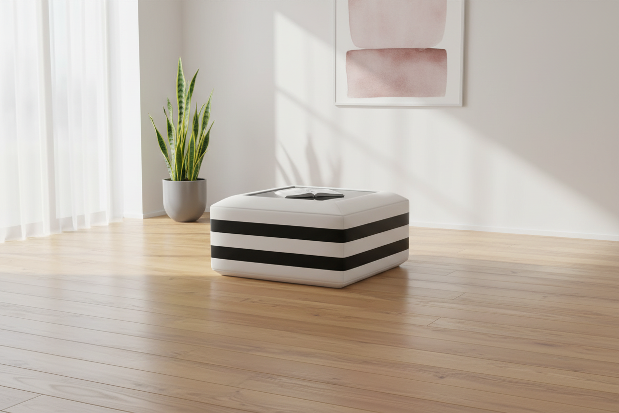 Coffee table in minimalist room