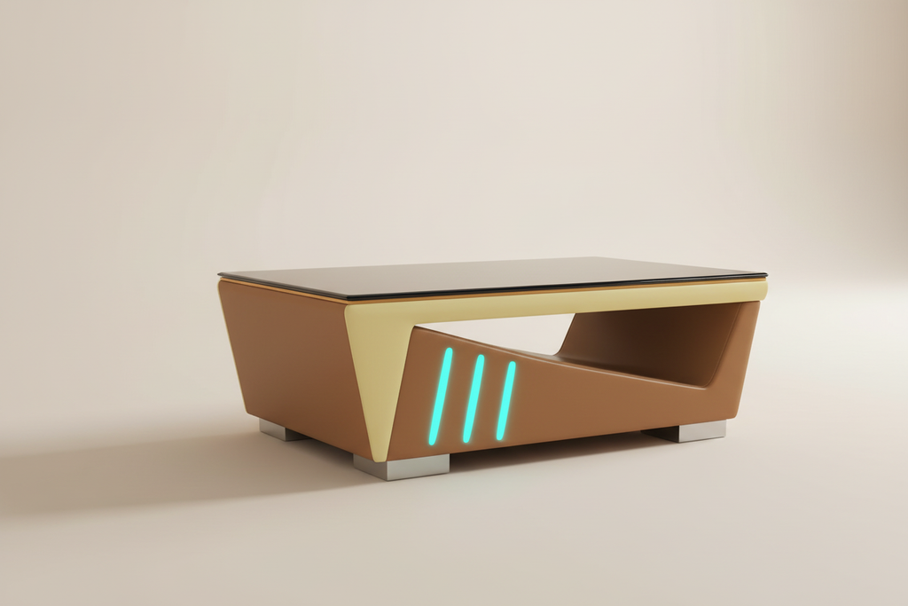 Coffee Table - Soft Cream Beige Background