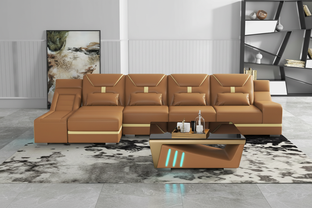 Coffee Table - Soft Peach Coral Background