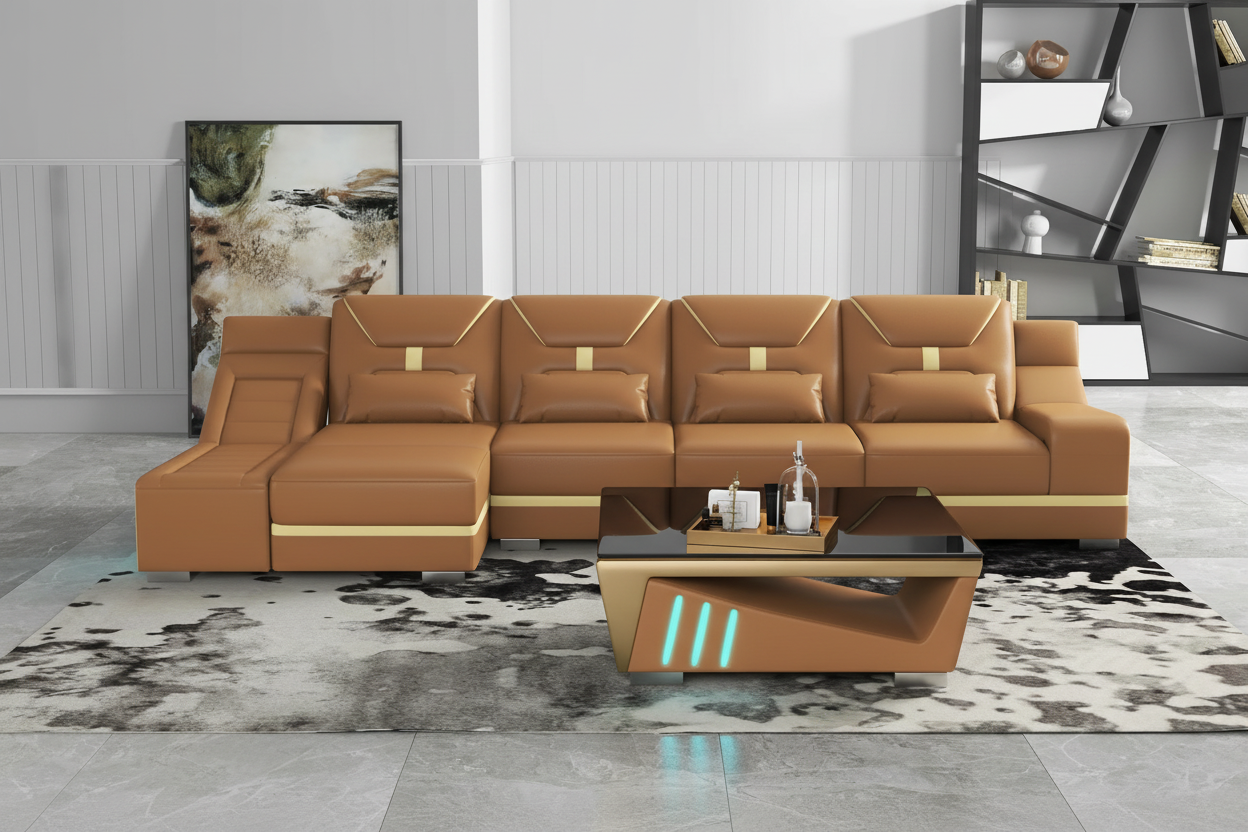 Coffee Table - Soft Peach Coral Background