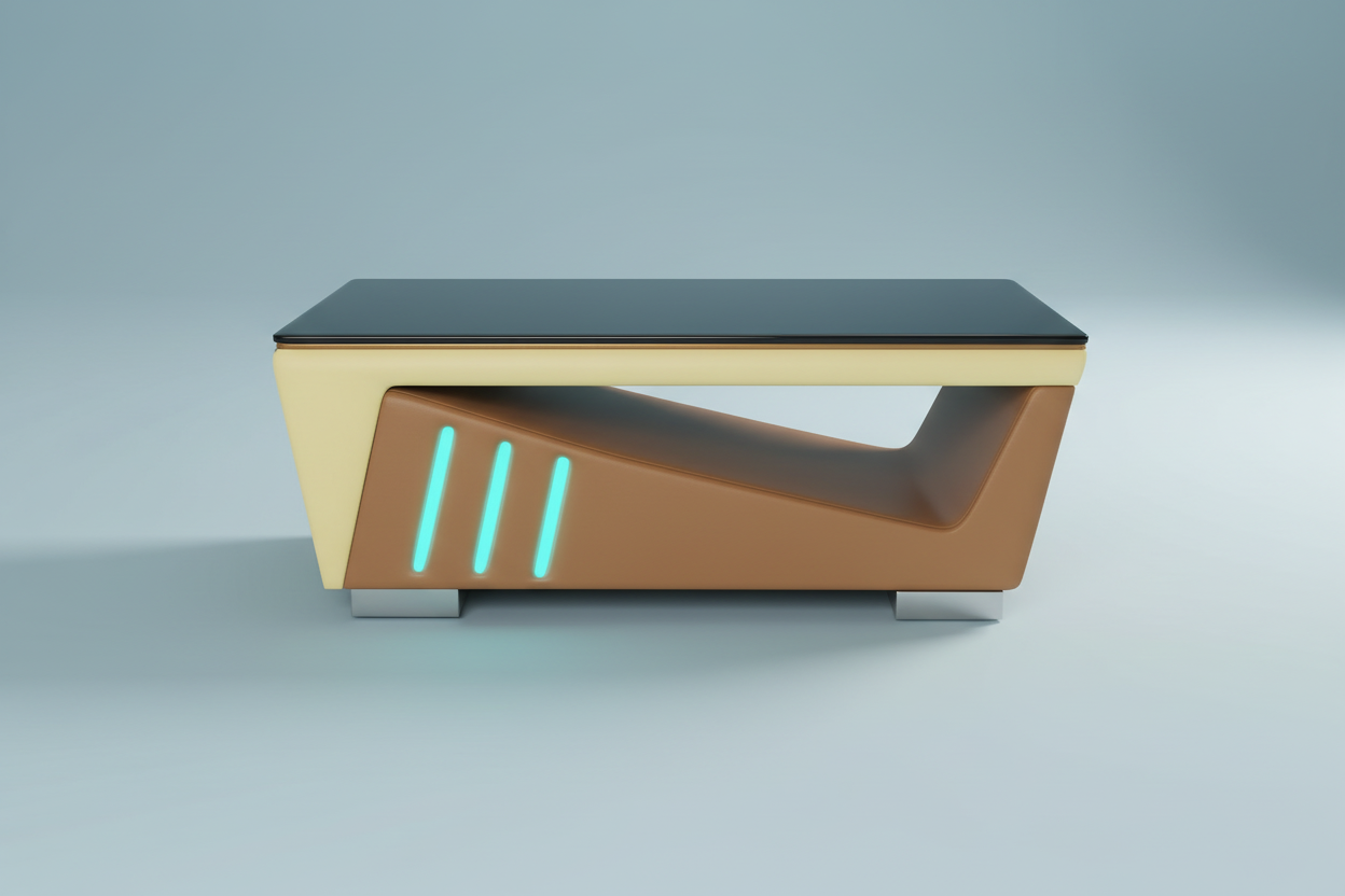 Coffee Table - Soft Powder Blue Background