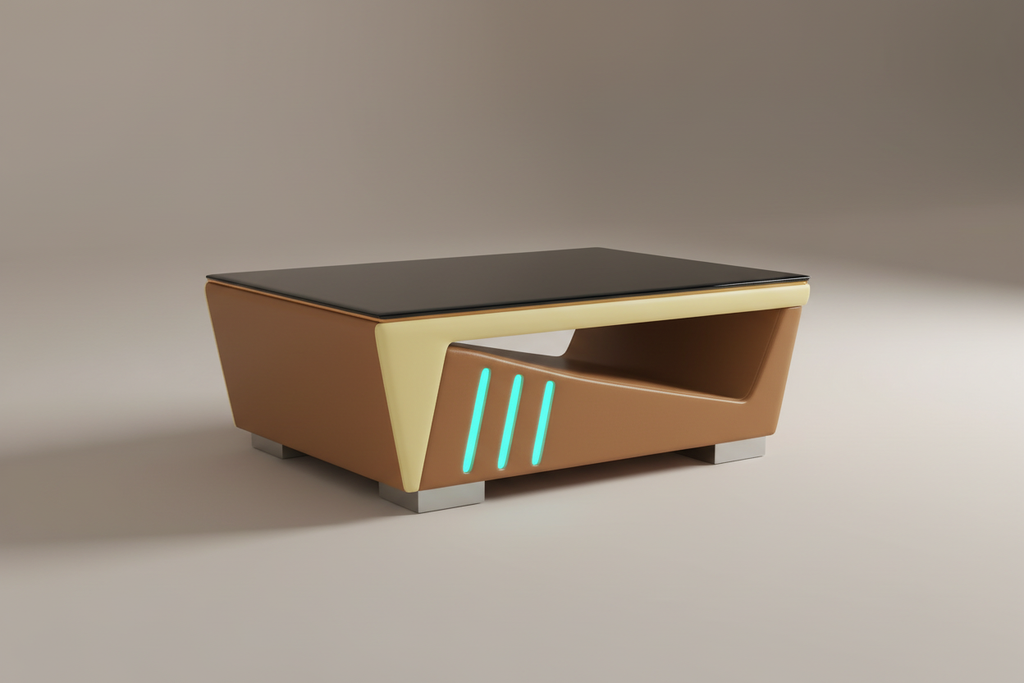 Coffee Table - Soft Warm Gray Background