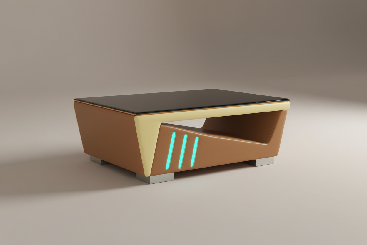 Coffee Table - Soft Warm Gray Background