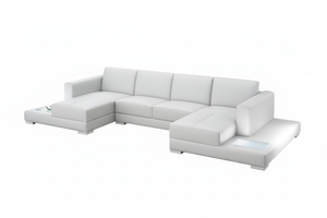Corbin Leather Sectional with LED Light