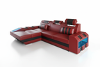 Cosmo Small Modern Leather Sectional with LED