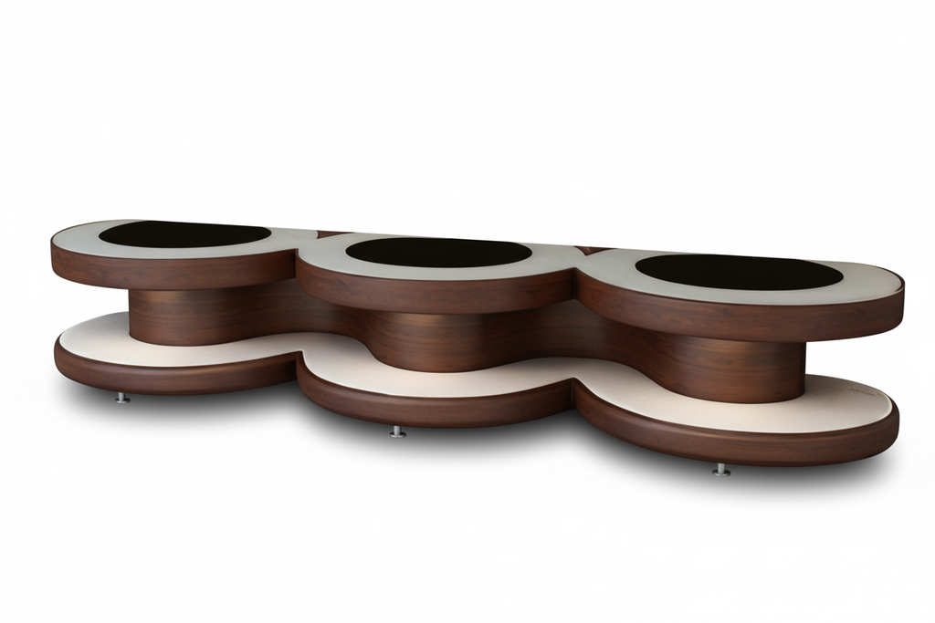 Emma TV Stand brown cream shadow