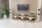 Emma TV Stand cream black gallery
