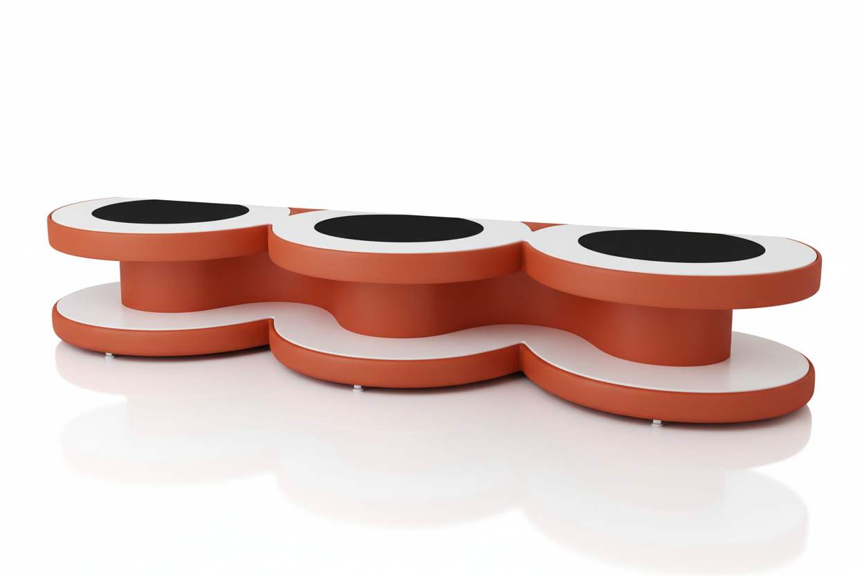 Emma TV Stand terracotta white