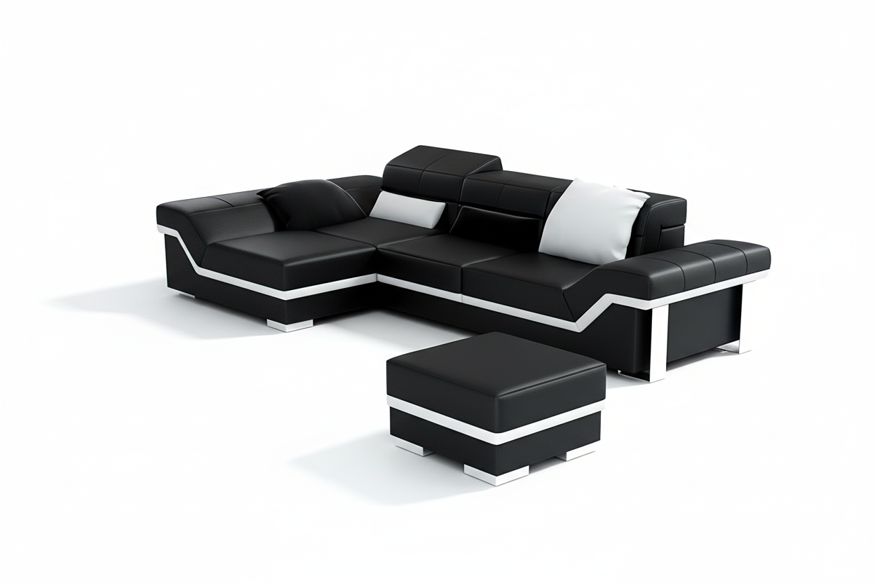 Gracia Leather Sectional Sofa With Chaise
