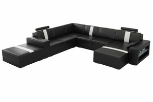 Hemet Leather Sectional with Chaise