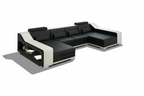 Ibiza Leather U Shape Sectional with Chaise