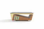 ARENA Coffee Table - Side profile view with LED accent lighting