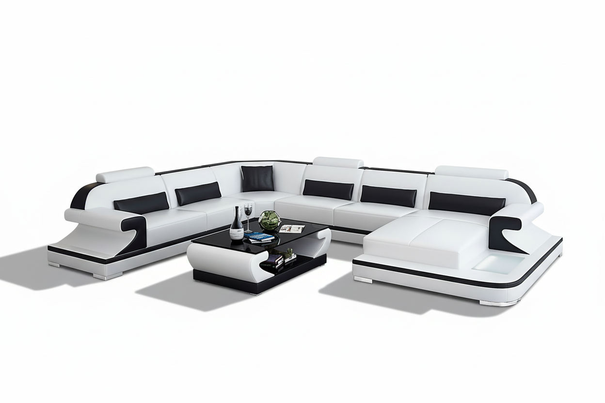Josia Large Sectional Sofas with Adjustable Headrest