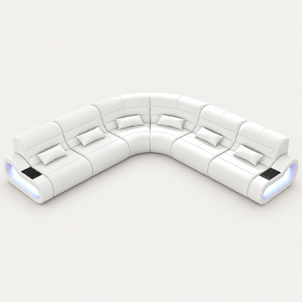 Catina Modern Leather Corner Sectional