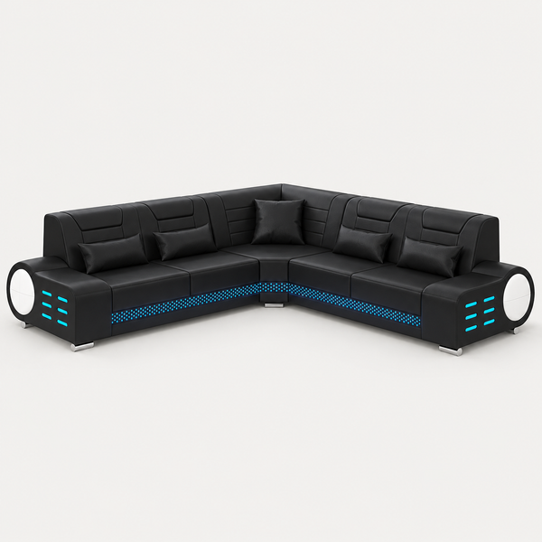 Elliot Small Modern Leather Sectional