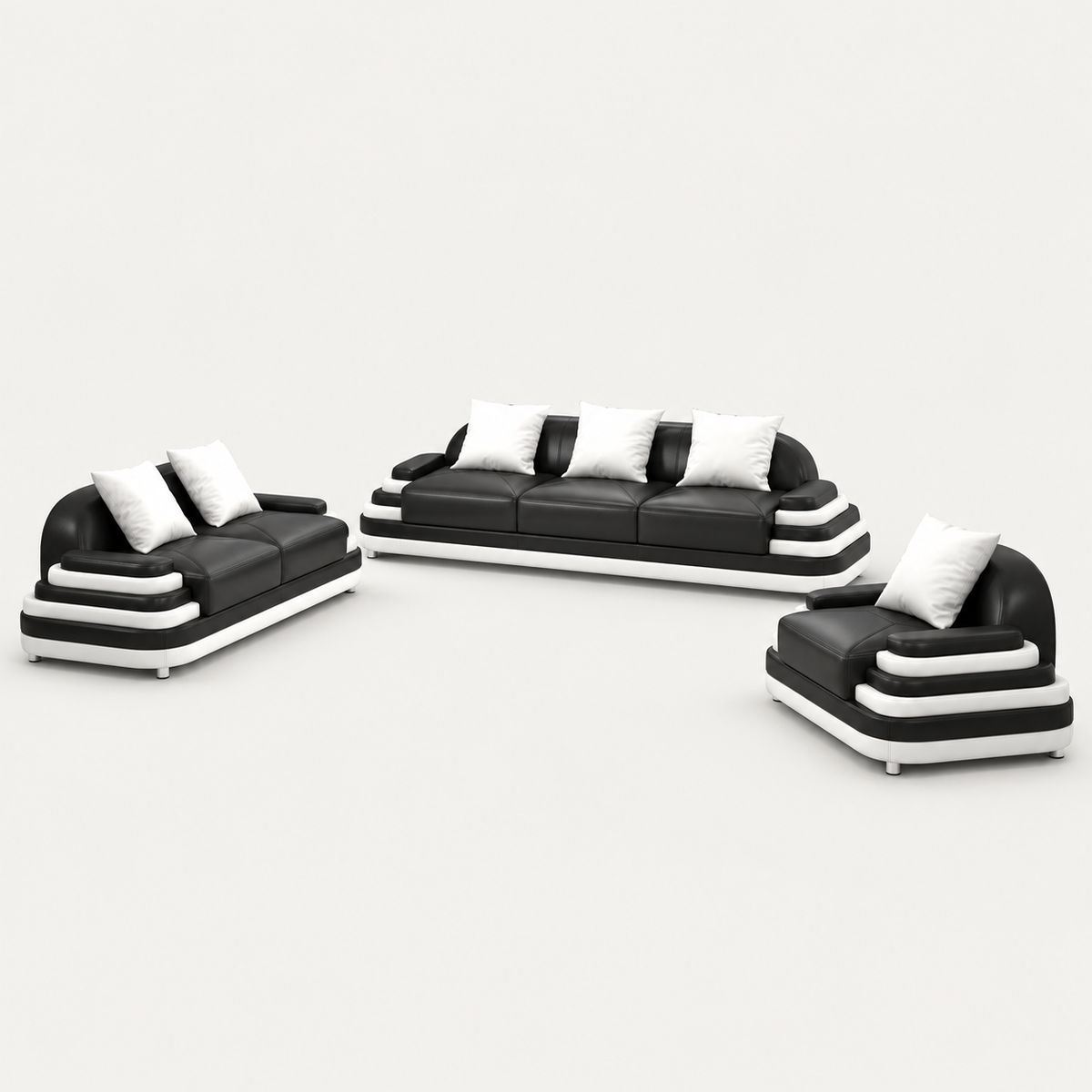Lillian Modern Leather Sofa Set