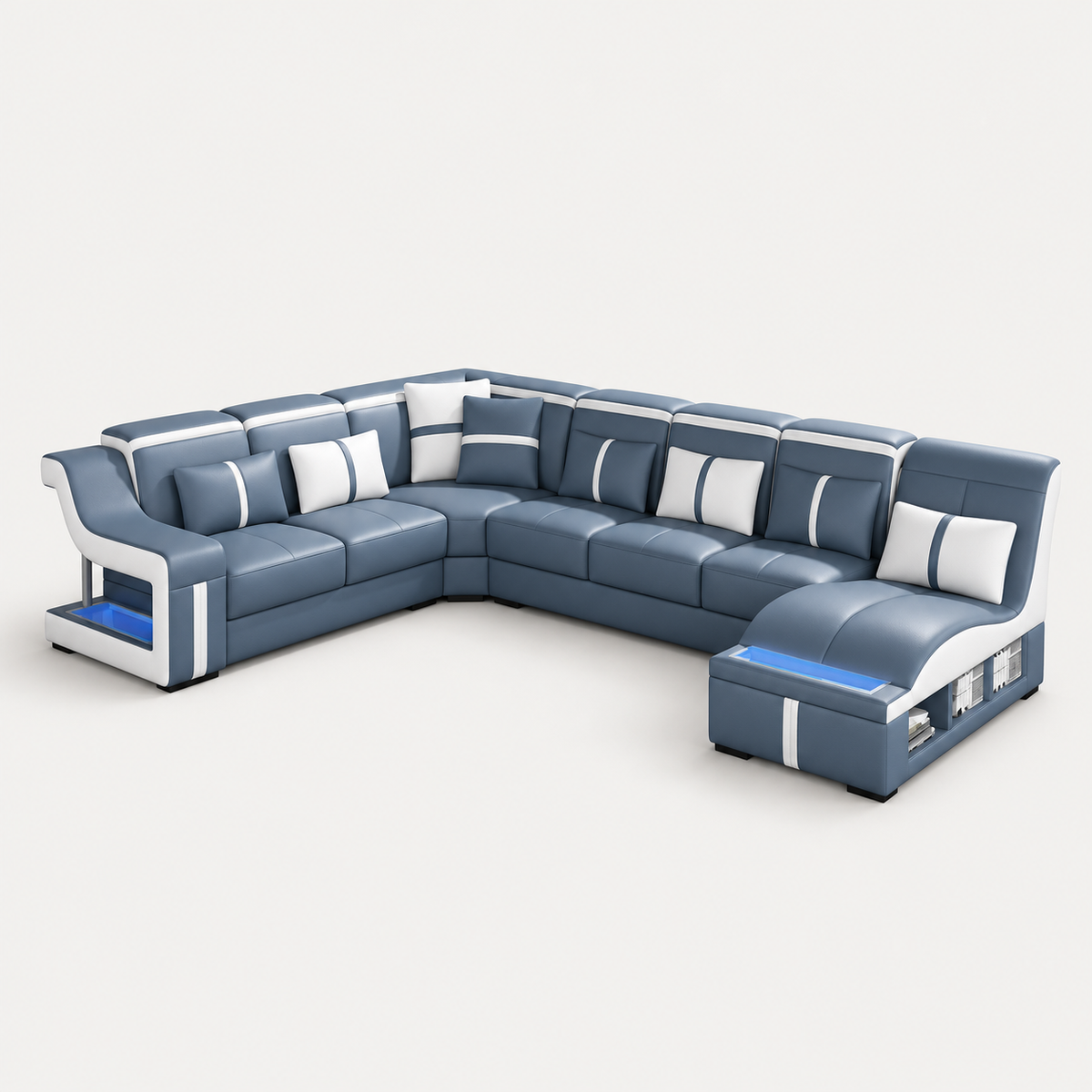 Lisa Modern U Shape Leather Sectional