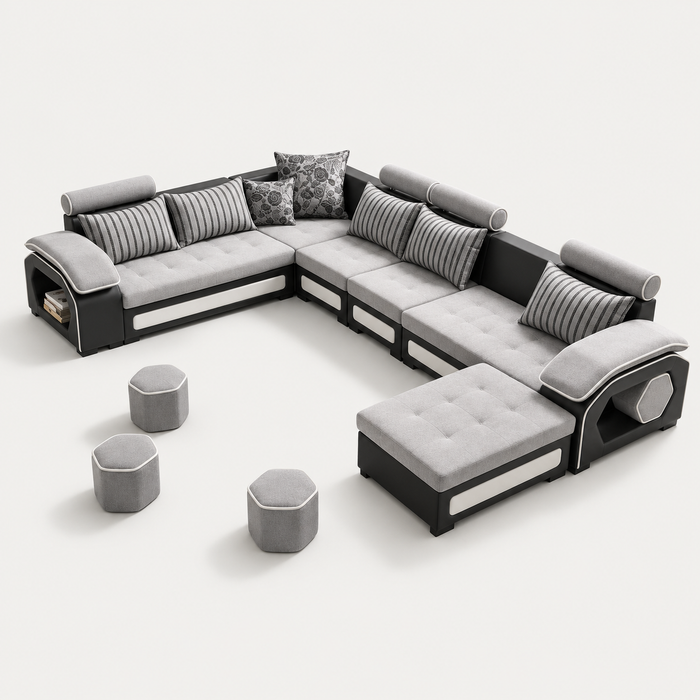 Selena Style A Modular Tufted Sectional