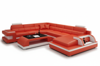 Kehlani Leather Sectional with LED Lights
