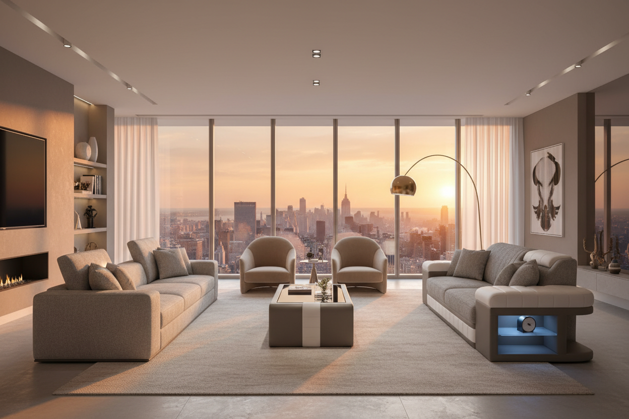 Luca Coffee Table - Modern Penthouse Setting