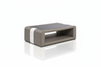 Luca Coffee Table - White Background with Mirror Reflection