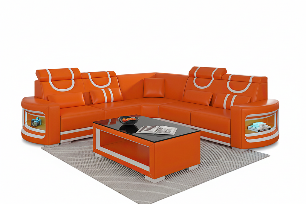 Luca Modern Corner Sectional with LED Light