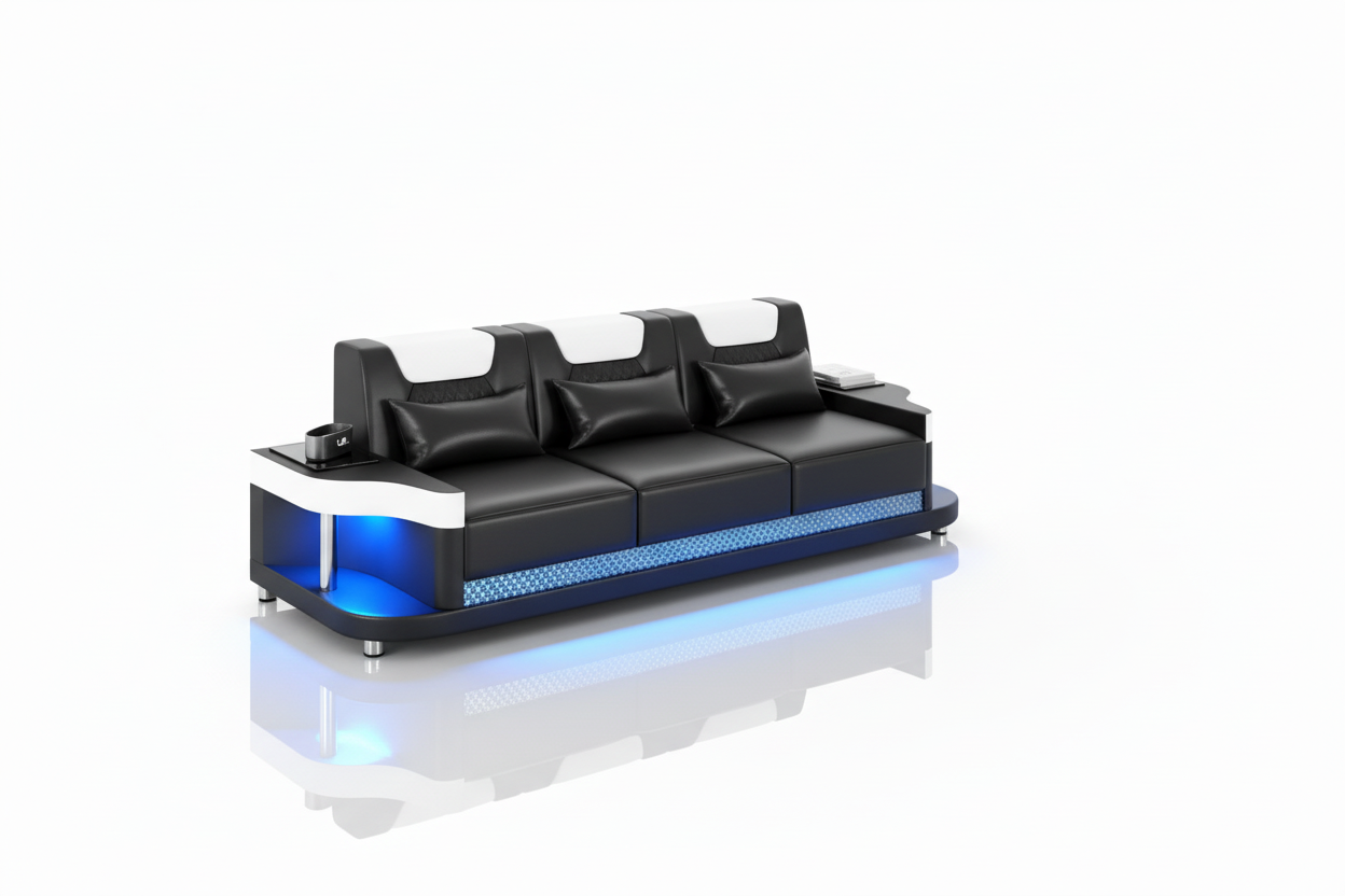 NEXA Sofa Set - 3-seat sofa 45-degree angle with medium shadow