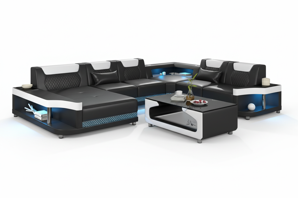 NEXA U-Shape Sectional - LED Gaming Sofa | Jubilee Furniture NEXA U-Shape Sectional - LED Gaming Sofa | Jubilee Furniture