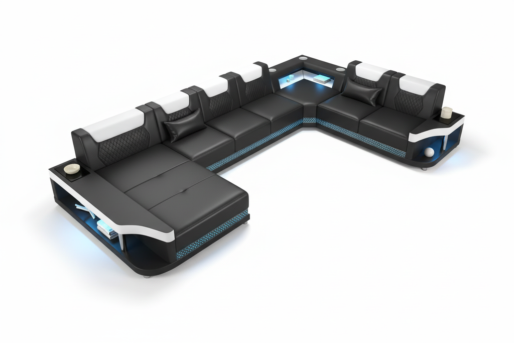 NEXA U-Shape Sectional - White Background View 3