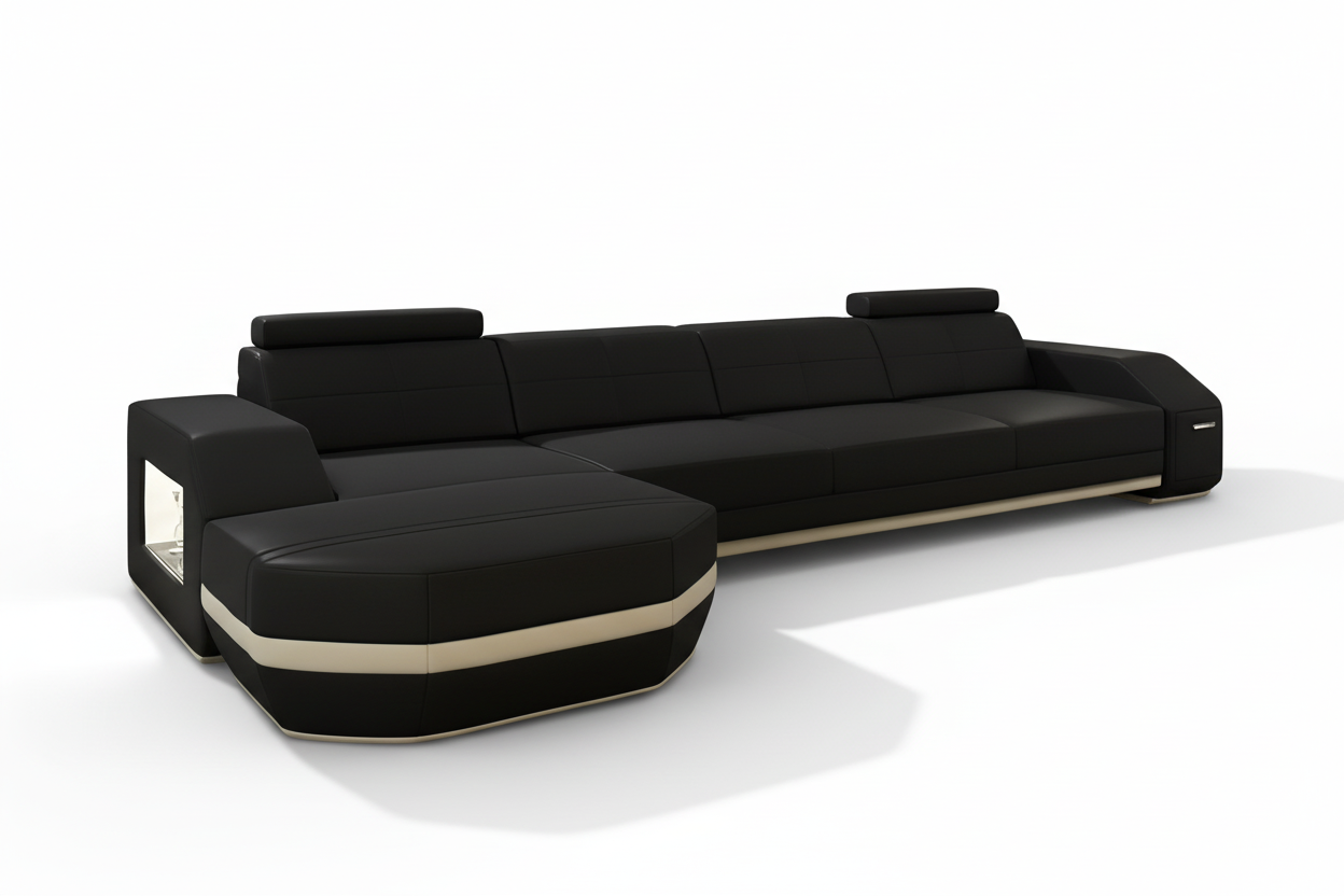 Nyx Leather Sectional with Storage