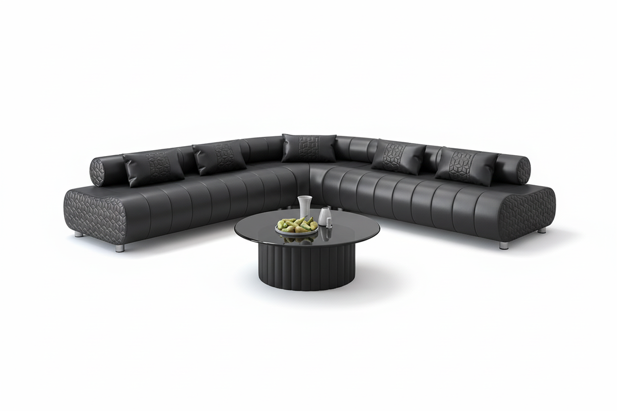 Puffer Modern Leather Sectional