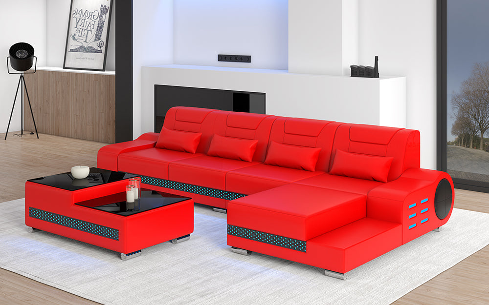 Elliot Mini Modern Leather Sectional