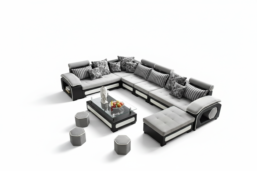 Selena Modular Tufted Sectional - 正面视角