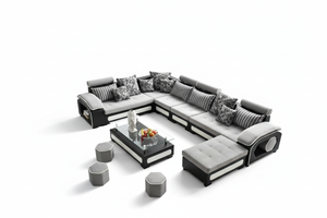 Selena Modular Tufted Sectional - 正面视角