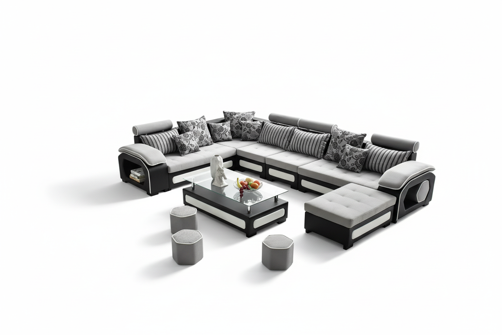Selena Modular Tufted Sectional - 侧面视角