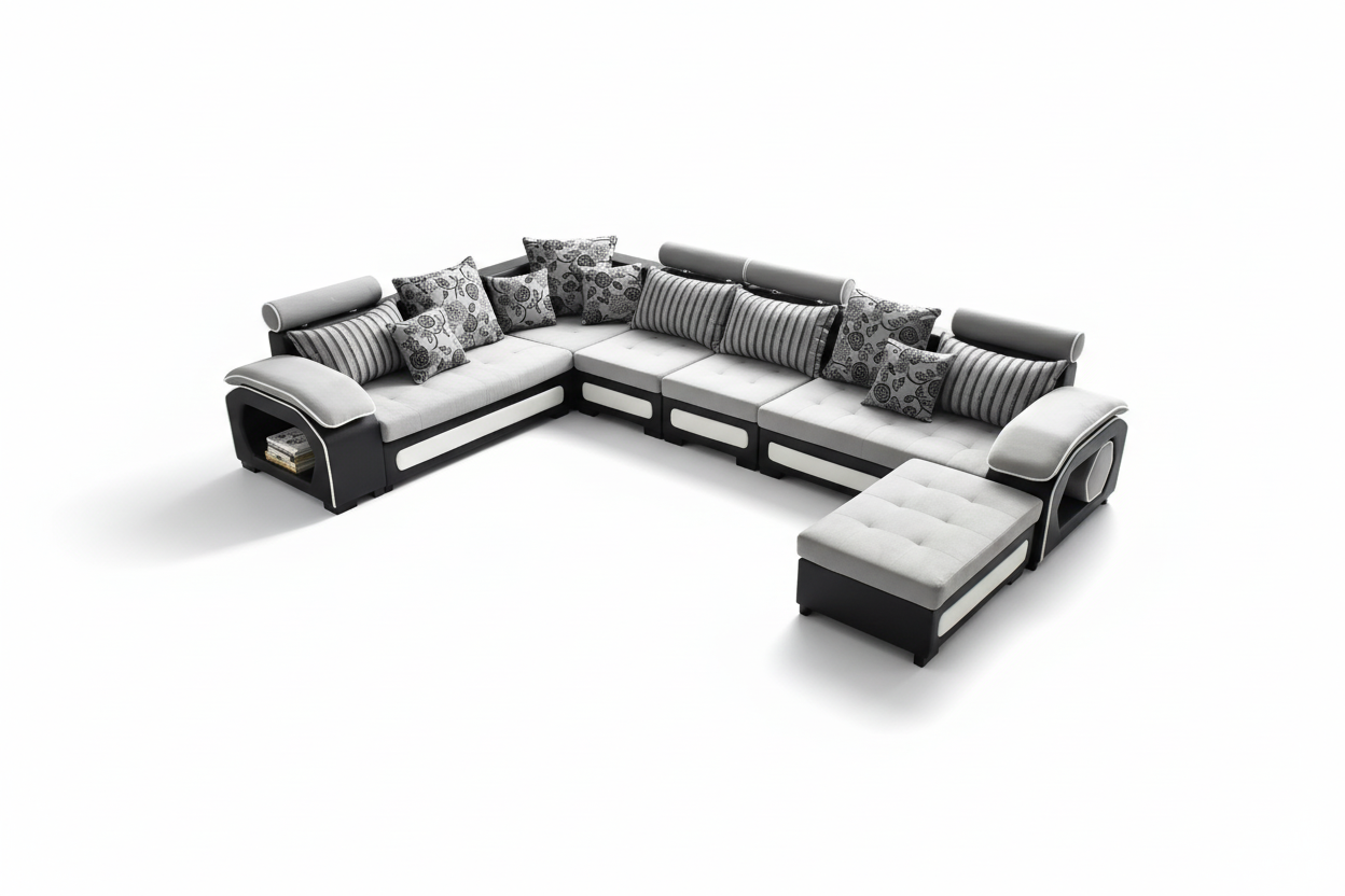 Selena Modular Tufted Sectional - 俯视视角