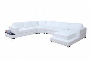 Spencer Leather Sectional with LED Light