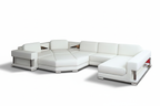 Stoughton Leather Sectional with Ottoman