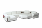 Stoughton Leather Sectional with Ottoman