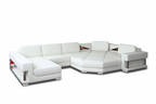 Stoughton Leather Sectional with Ottoman
