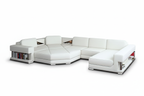 Stoughton Leather Sectional with Ottoman