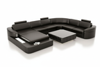 Stricker Leather Sectional with LED Light