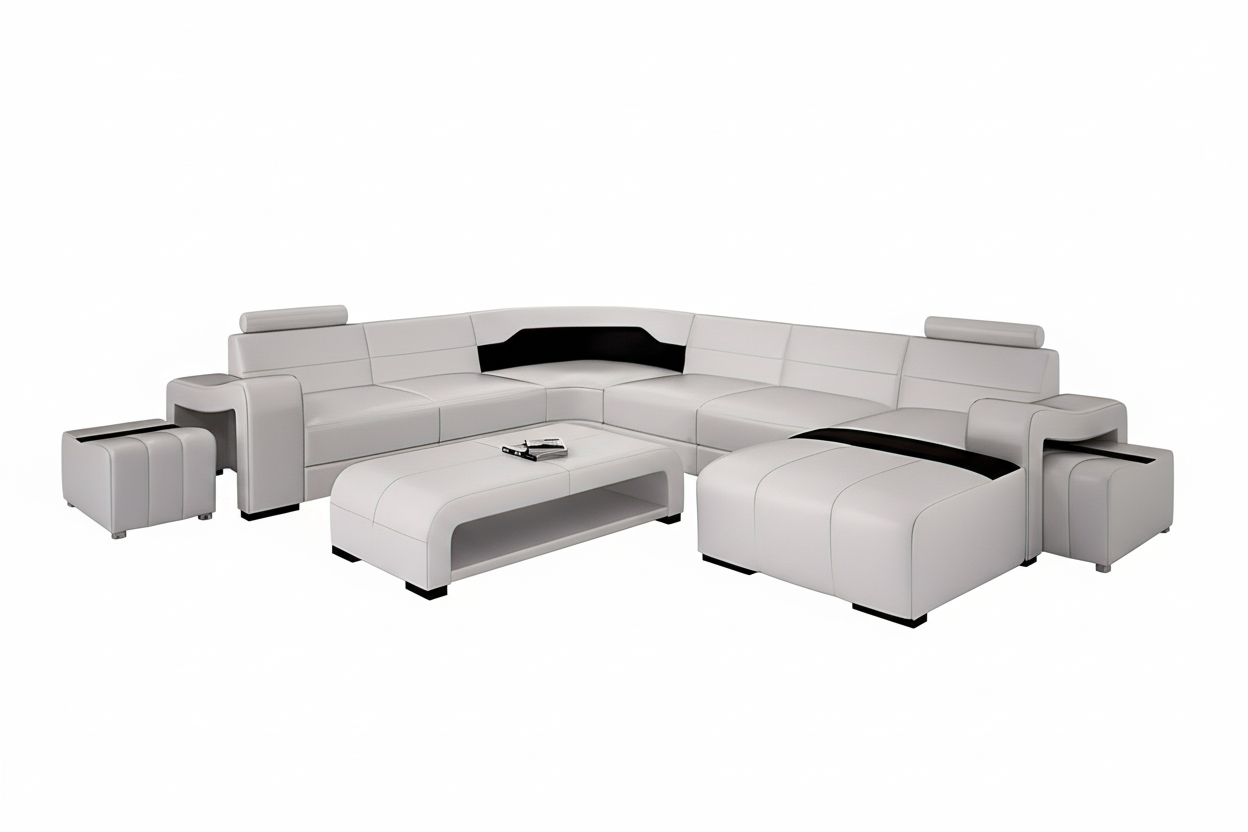Sunnydale Large Sectional with Ottomans
