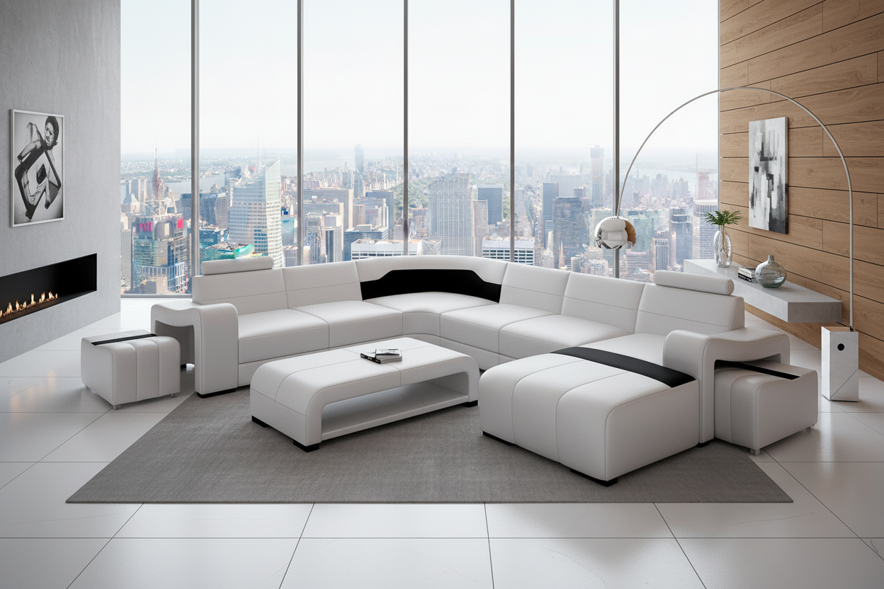 Sunnydale Large Sectional with Ottomans