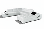 Thataway Modern Leather Sectional with Storage