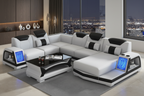 Vincenzo Futuristic Modern Sectional With Illuminating LED Customize Design